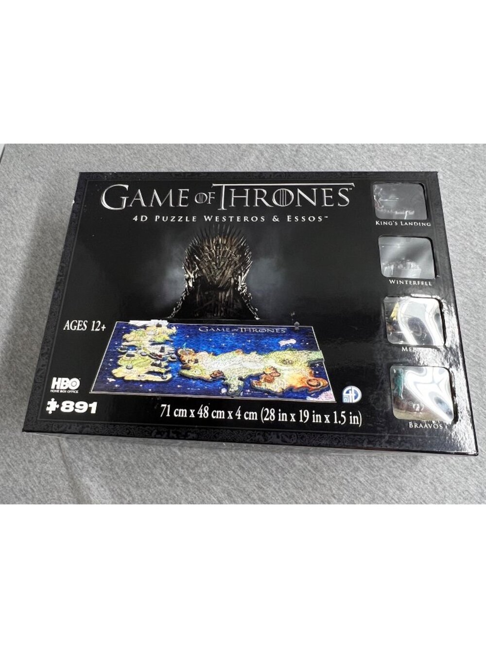 Game Of Thrones 4D‎ Puzzle Westeros & Essos 28" x 19" Map Collectible Structures